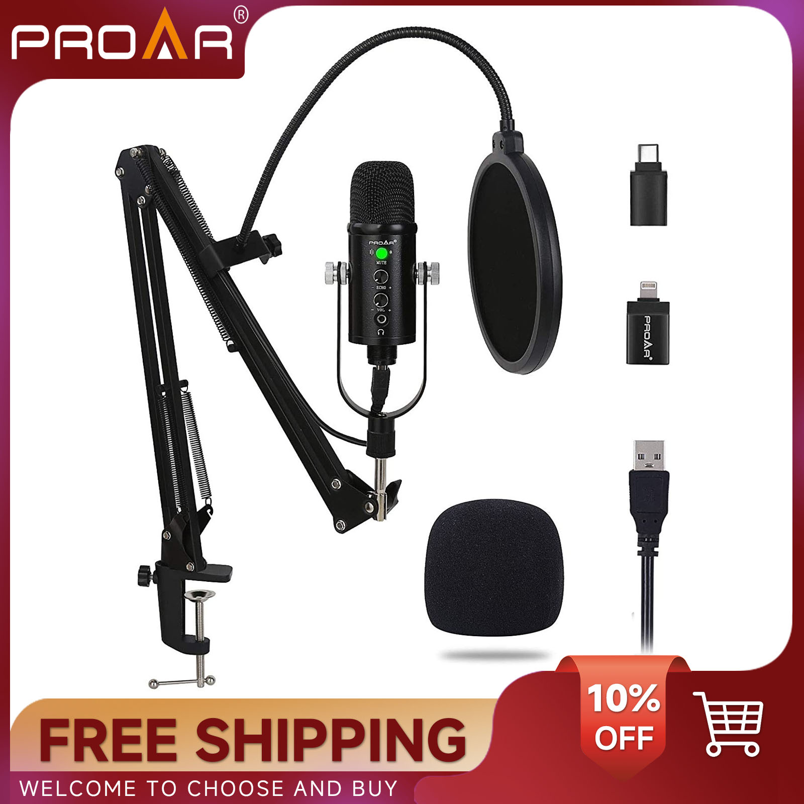 Pc Gaming Youtube - BM86 USB مكثف ميكروفون الكمبيوتر الألعاب