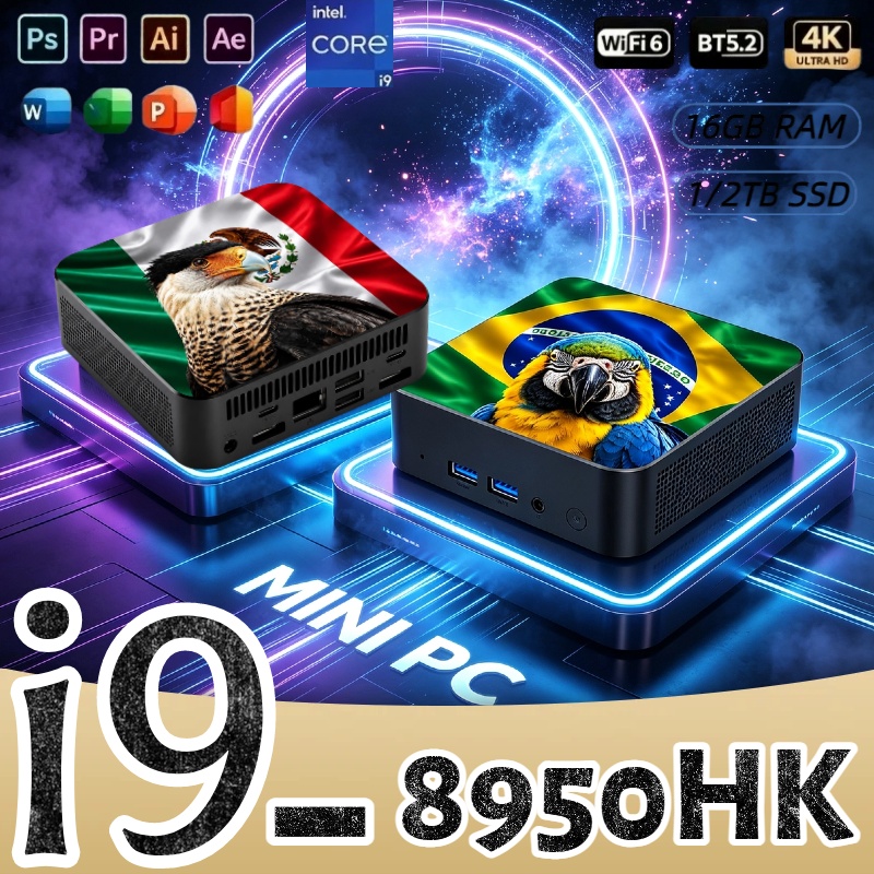 Pc Gaming Usa - كمبيوتر مصغر بمعالج Core i9-8950HK، ذاكرة