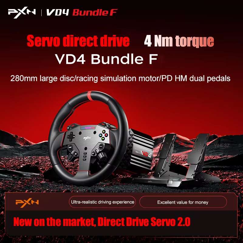 Pc Gaming Entry - PXN V4D حزمة عجلة سباق 4Nm