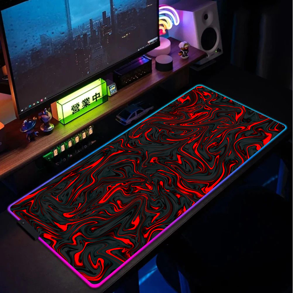 لوحة ماوس RGB بتصميم رخامي سائ - مراجعة Pc Gaming Liquid وسعره