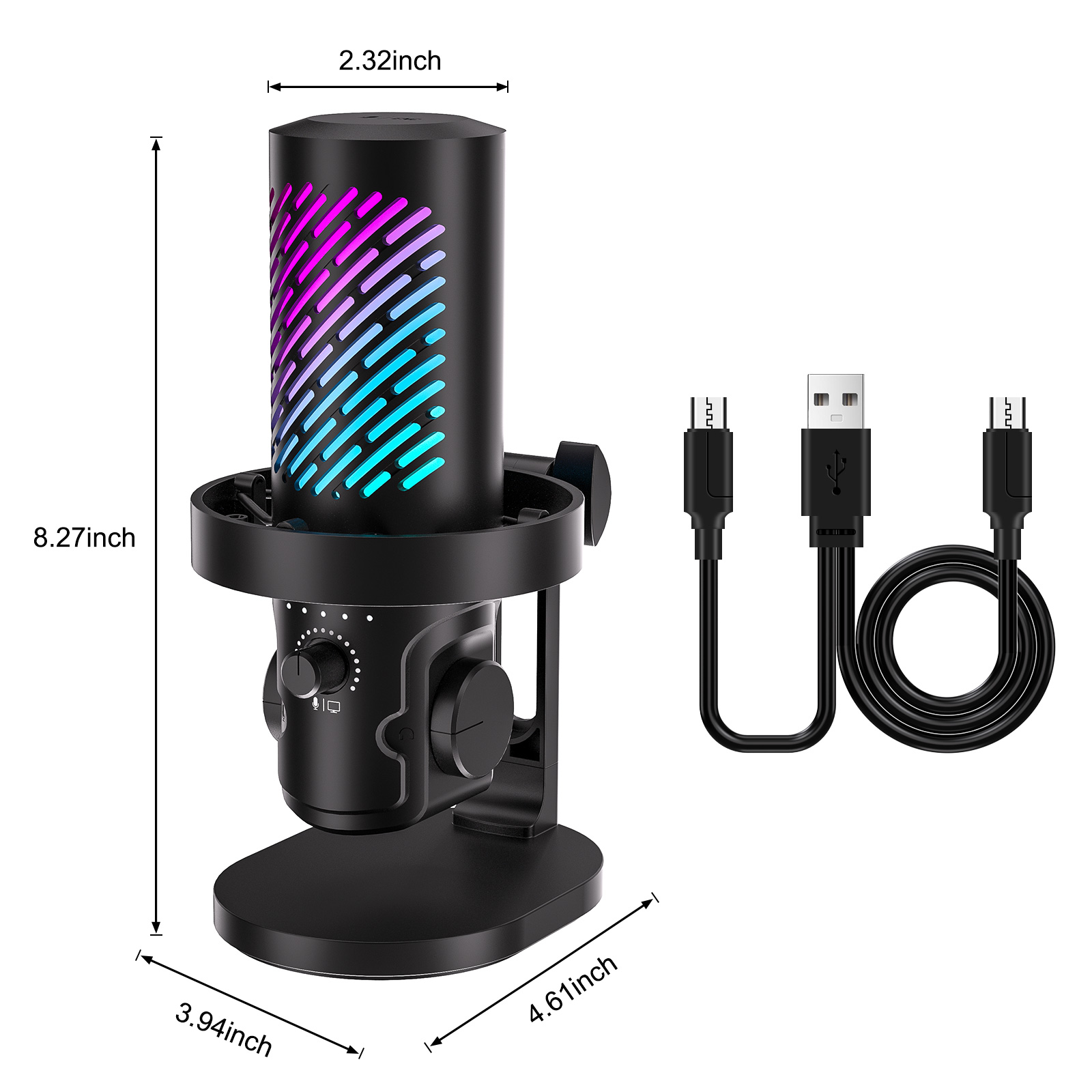 ميكروفون Tenlamp CG1 RGB USB ل - مراجعة Pc Gaming Youtube وسعره